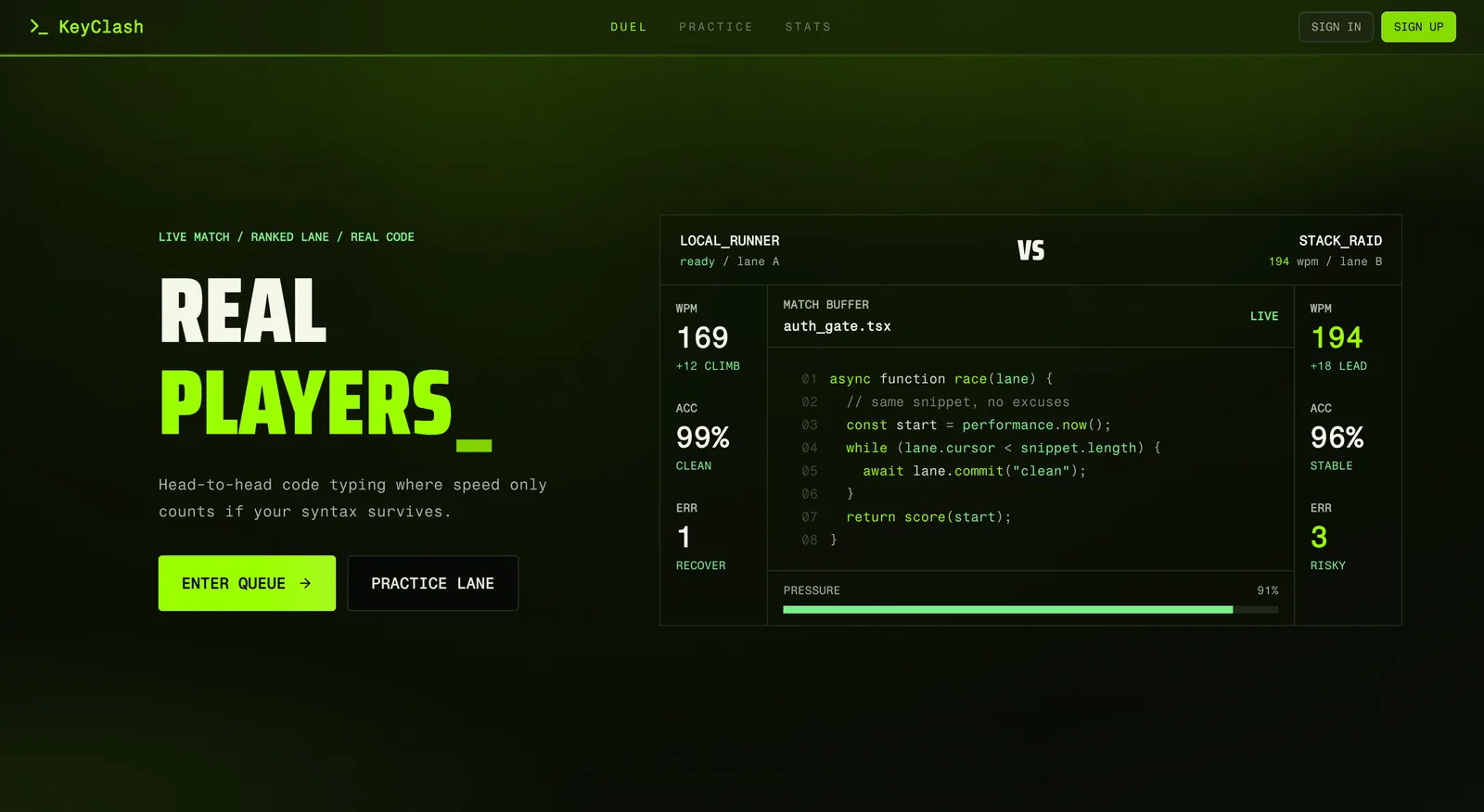 KeyClash interface preview